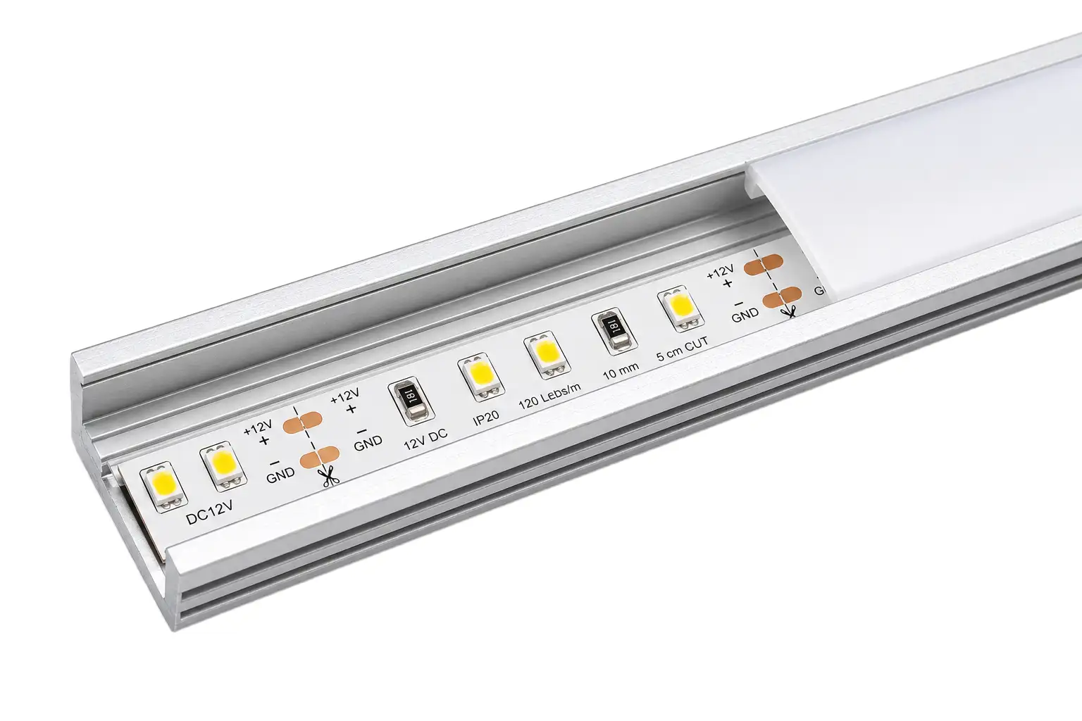 LED pásek 12V 12W/m v hliníkovém profilu pro chlazení